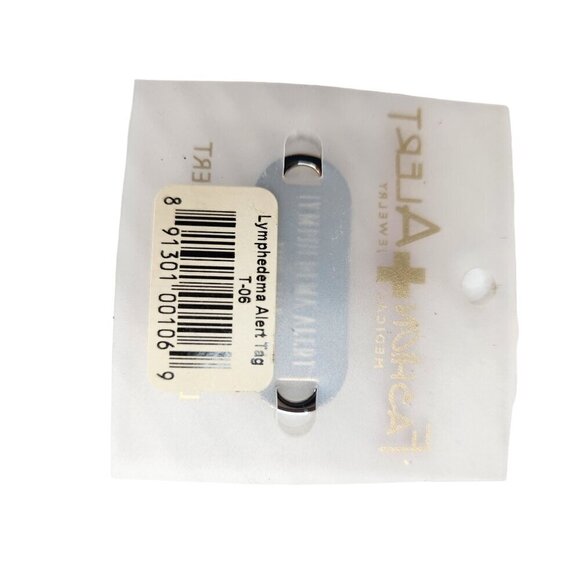 Fashion Alert Medical Jewelry Lymphedema Alert Tag - Picture 4 of 6